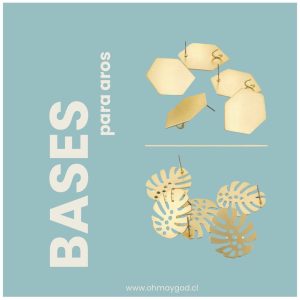 Bases Aros Acero Chapado con Diseños