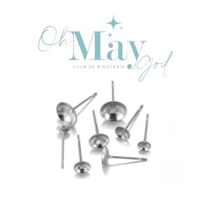 Base de Aro Concavo Acero Quirurgico 316L PACK 4 PARES