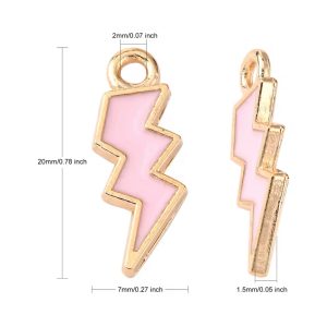 Dije de rayito esmaltado en zamak disponible en varios colores vibrantes para bisutería - OMG Club de Bisutería